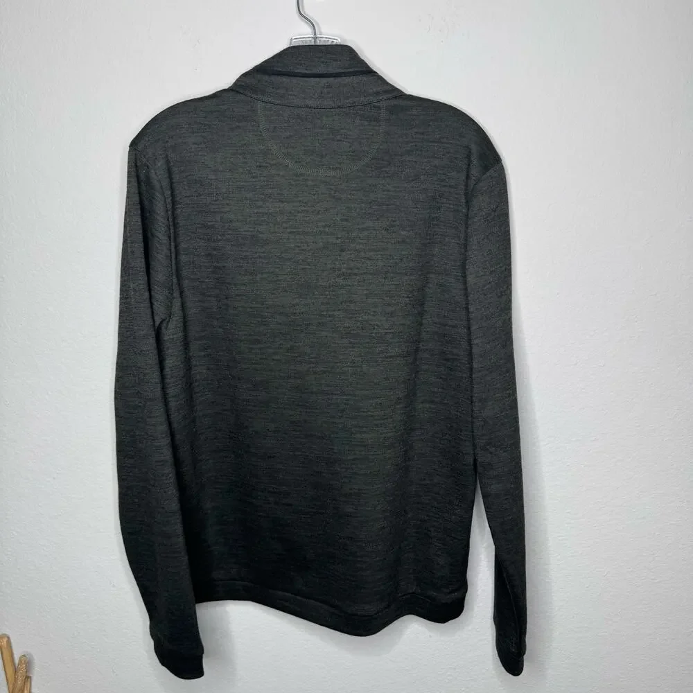 carbon2cobalt Men’s Long Sleeve Button Neck Pullover Dark Green Size S Casual‎